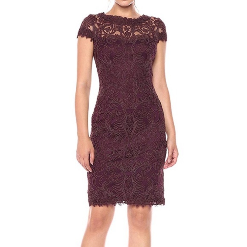 Tadashi Shoji Illusion Yoke Sheath Dress